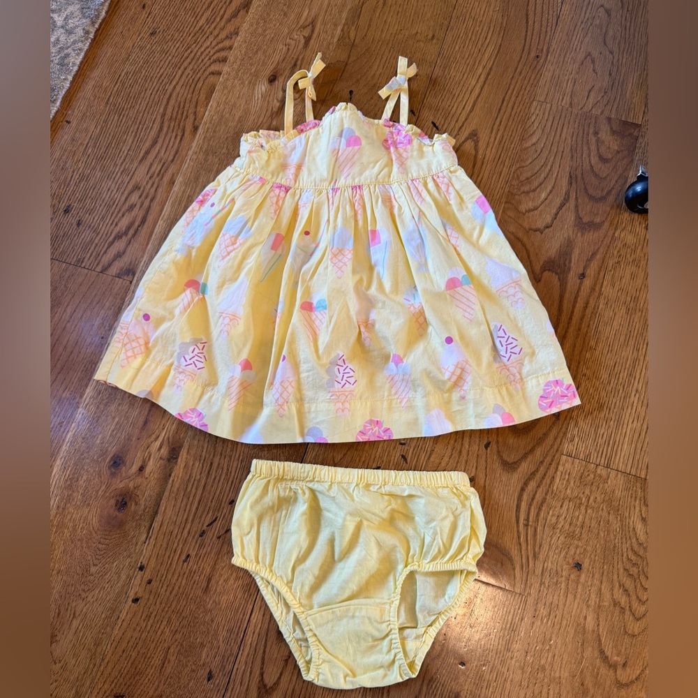 Baby gap yellow ice cream dress size 18-24 months